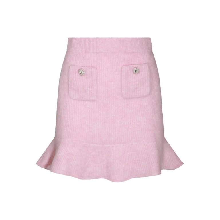 Self-Portrait 中长裙 - 裸色