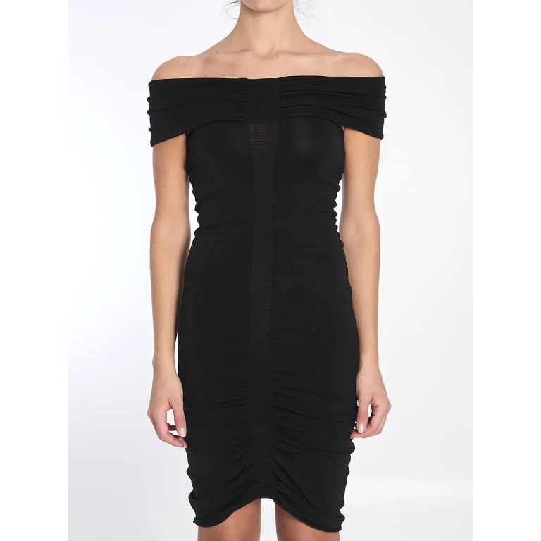 Alexander Wang Off-the-shoulder Dress With Ruches