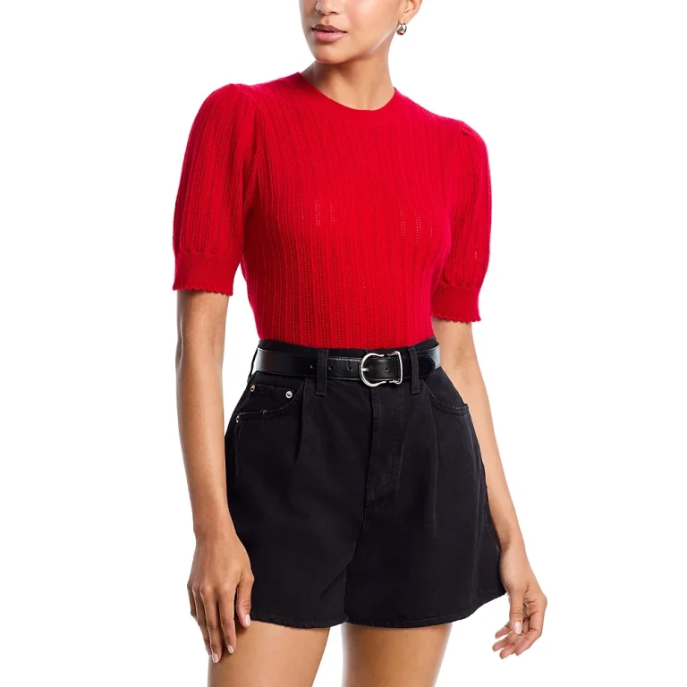 Frame The Ladder Cashmere Pointelle Sweater