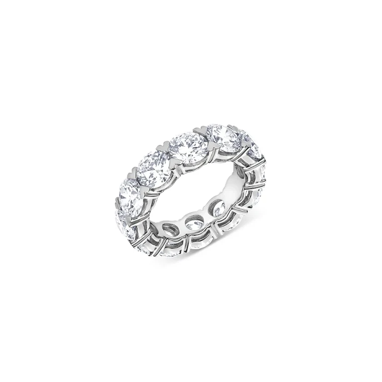 Certified Lab Grown Diamond Eternity Band in 18K White Gold, 10.05 tcw