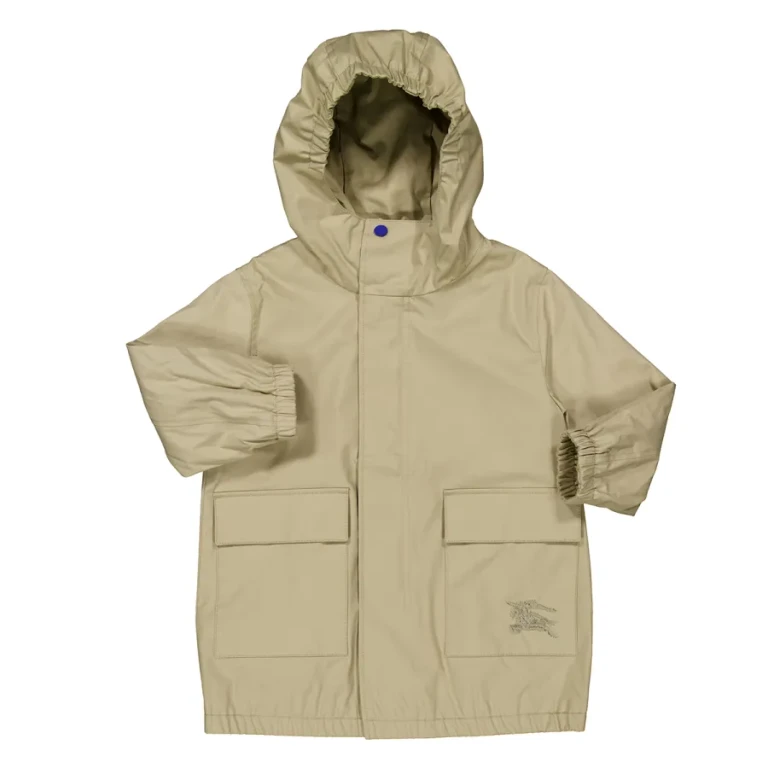 Burberry Kids Gabardine Lightweight Hooded Parka