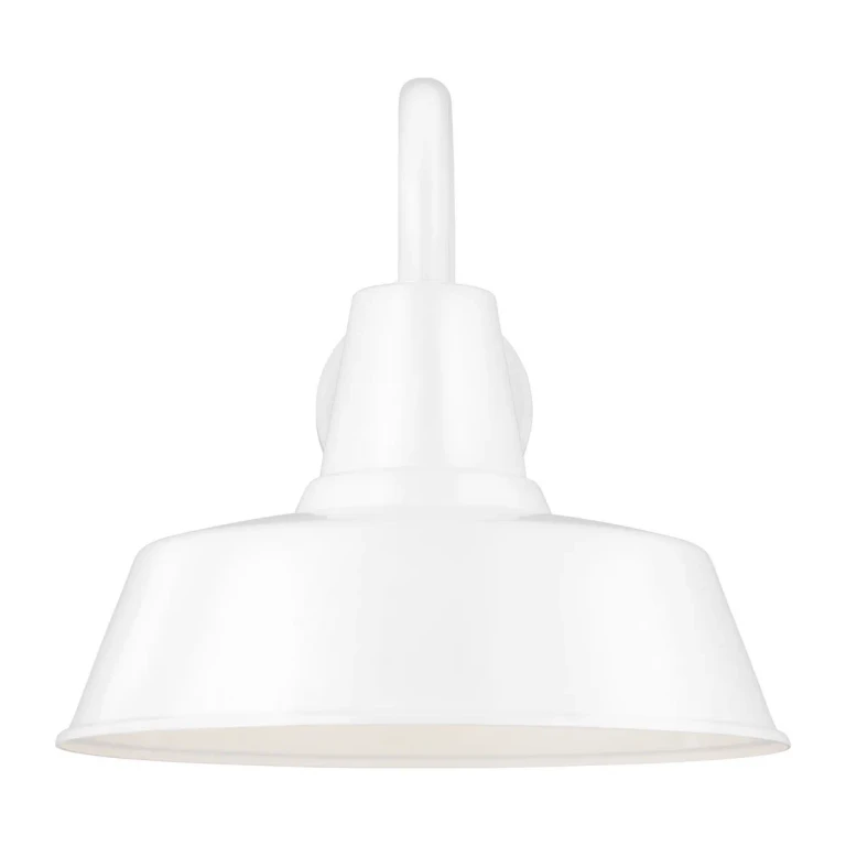 White One Light Outdoor Wall Lantern from the Barn Light Collection