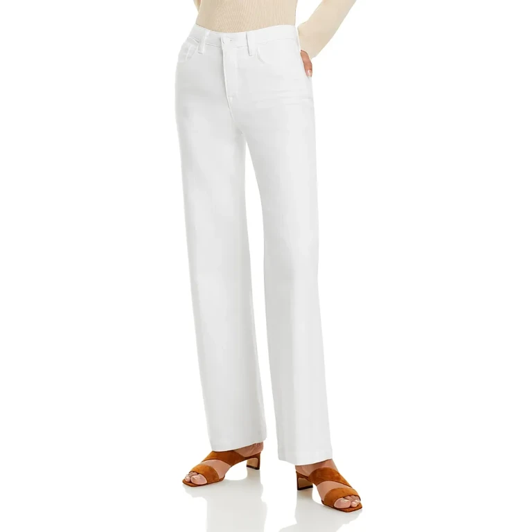 L'Agence Scottie High Rise Wide Leg Jeans in Blanc