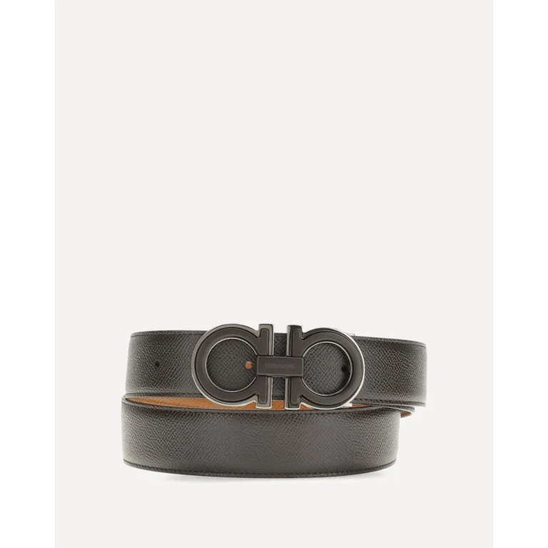 FERRAGAMO Reversible and adjustable Gancini Belt Male 110