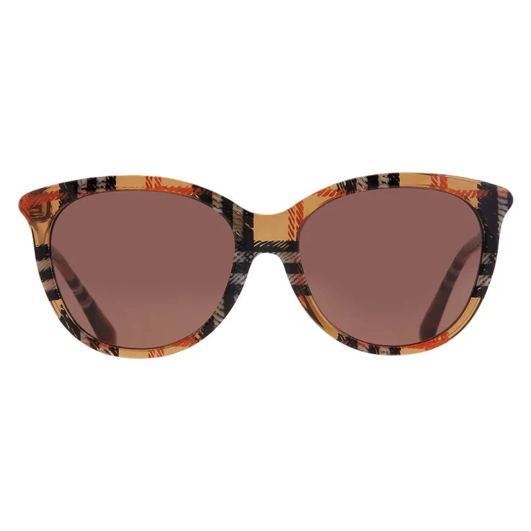 Burberry Dark Brown Phantos Ladies Sunglasses BE4455 416373 55
