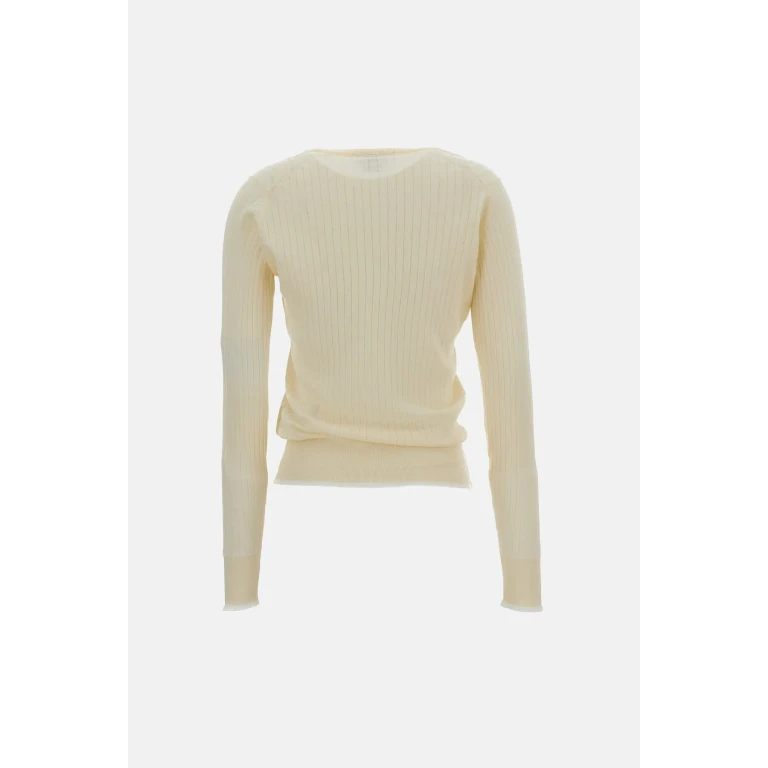 Long-Sleeved Slim Fit Wool Crew Neck Jumper (US26KNS4884WO05100)