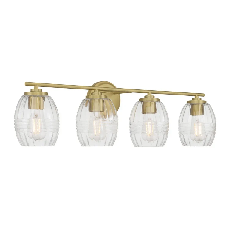 Vintage Brass Bathroom Vanity Light from the Miravelle Collection