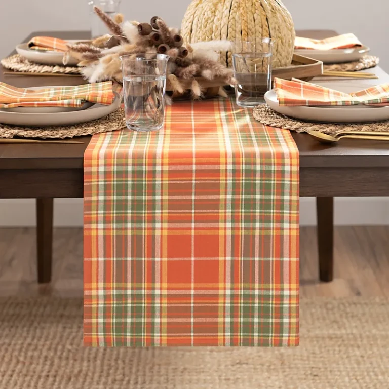 Elrene Home Fashions Hawley Plaid Harvest Cotton Table Runner