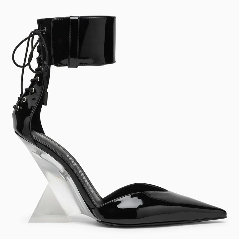 The Attico Black Pump Morgan With Ankle Strap