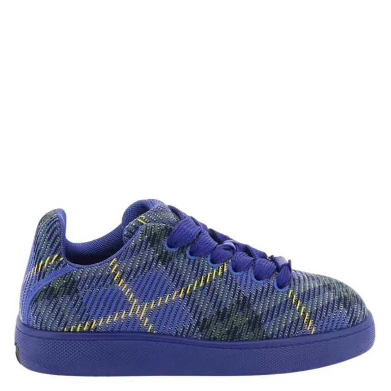 Burberry Check Nylon Knitted Box Sneakers