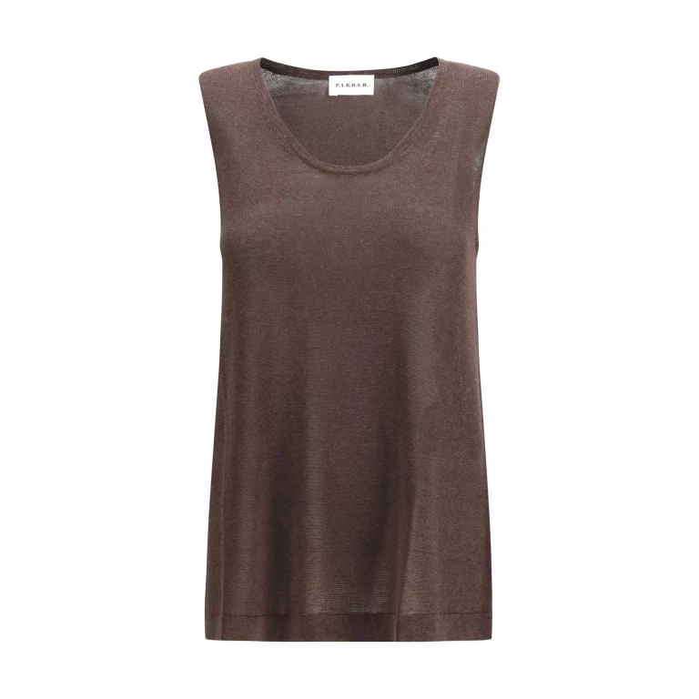 Parosh Crew-neck Tank Top