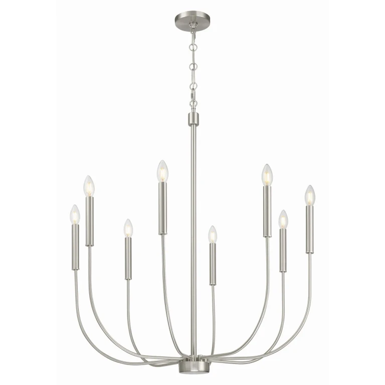 Brushed Polished Nickel Chandelier from the Traci Collection