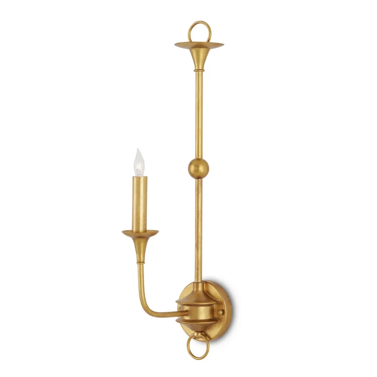 Contemporary Gold Leaf Wall Sconce from the Nottaway Collection