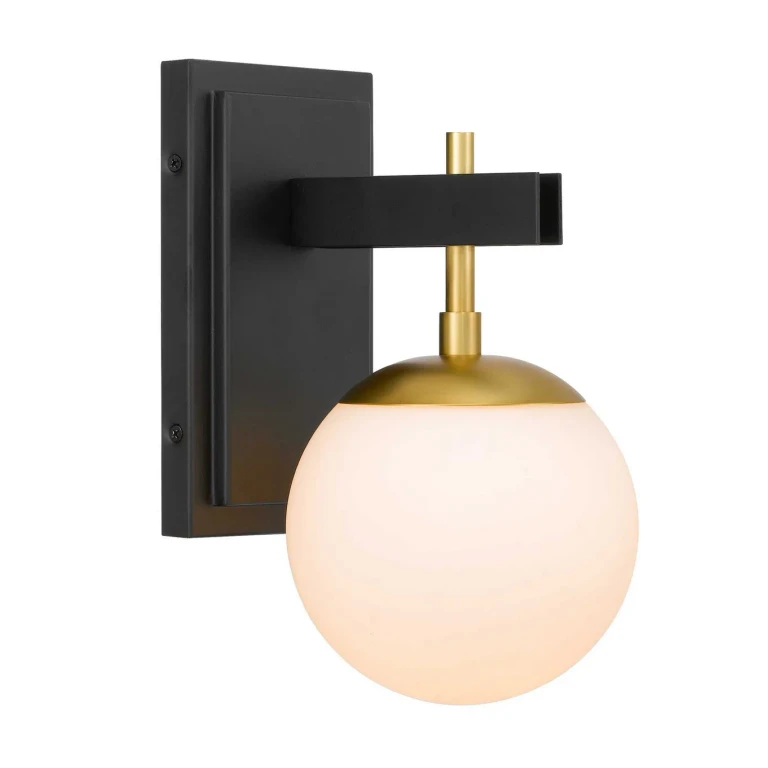 Black Satin Brass Bathroom Vanity Light from the Allie Collection