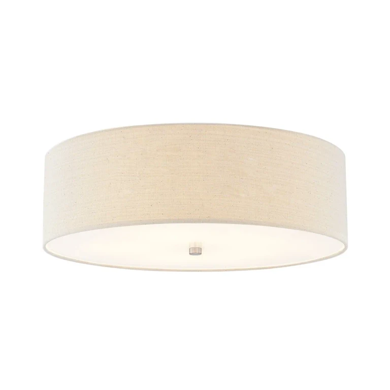 Brushed Nickel Flush-Mount from the Textile Collection