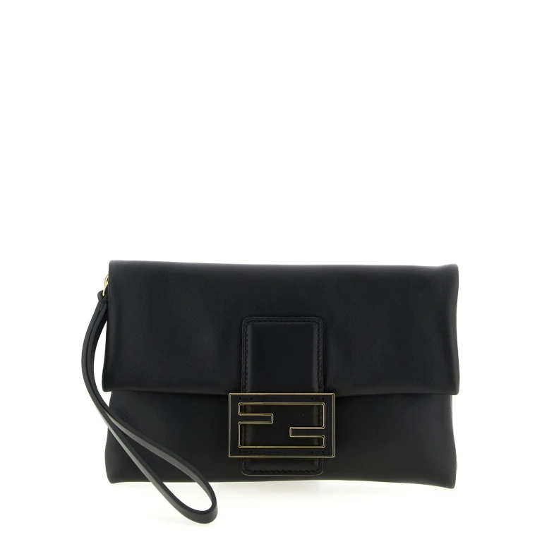 Fendi Mamma Baguette Leather Crossbody Bag