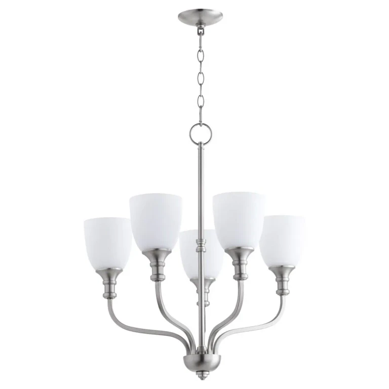 Quorum Richmond 5-Light Transitional Chandelier in Satin Nickel