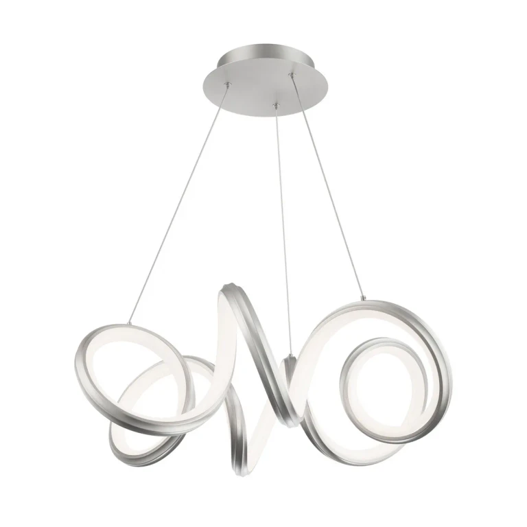 Brushed Nickel LED Pendant from the Mamba Collection