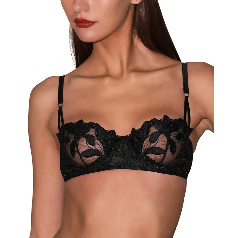 Fleur du Mal Lily Embroidered Balconette Bra