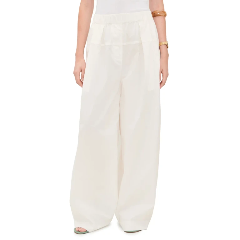 St. Agni Relaxed Pleat Pants Off White XXS