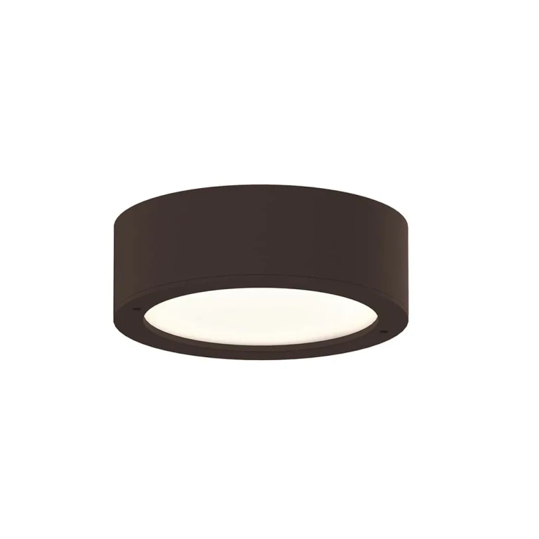REALS 5" Optical Acrylic LED Flush Mount in Textured Bronze