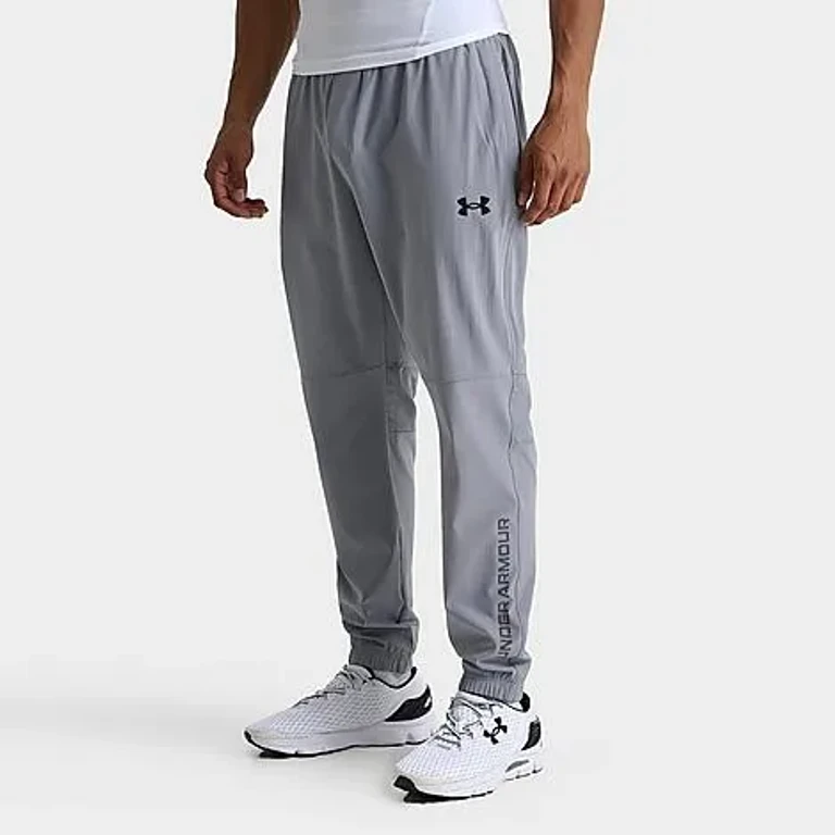 Men's Lock-Up Woven Track Pants in Silica Green/White Size: Small
