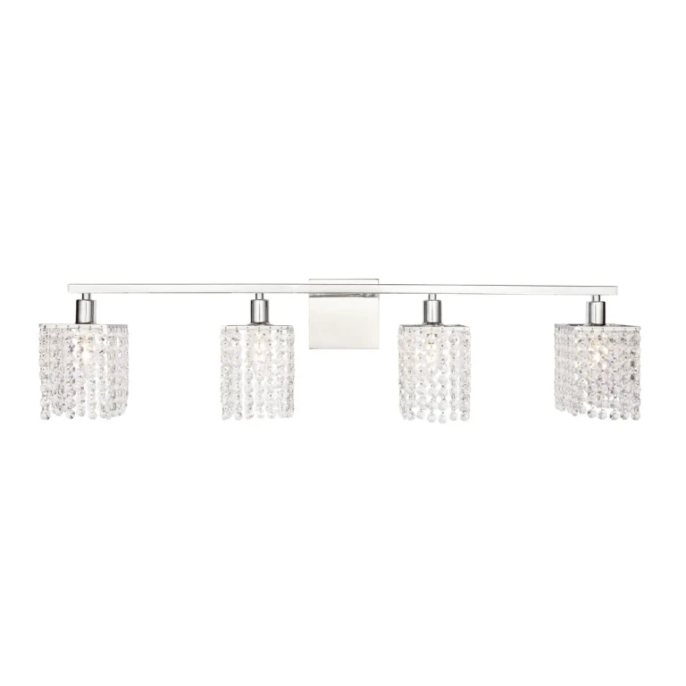 Chrome Four Light Wall Sconce from the Phineas Collection