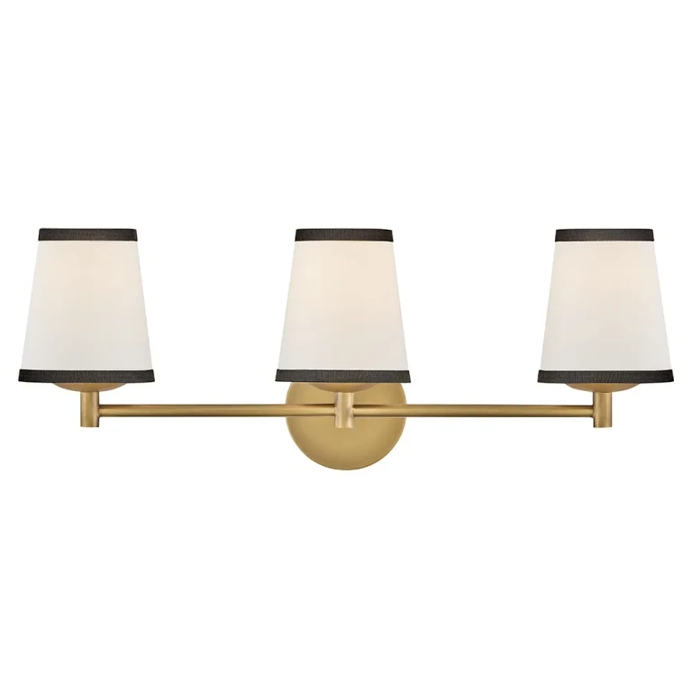 Lacquered Brass LED Bathroom Vanity Light from the Sonia Collection