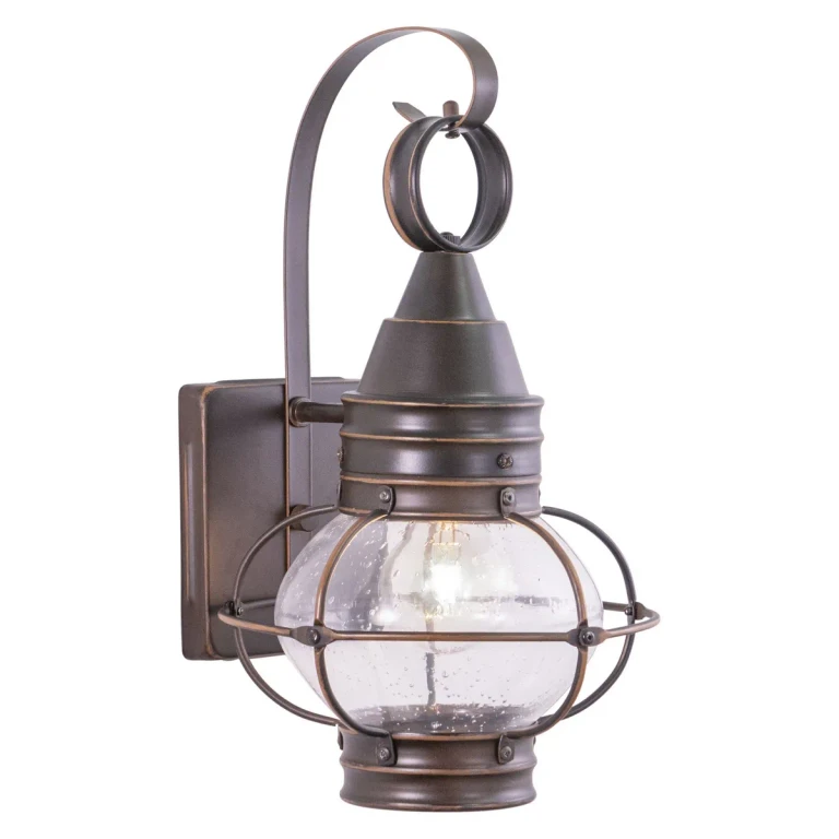 Burnished Bronze One Light Outdoor Wall Mount from the Chatham Collection