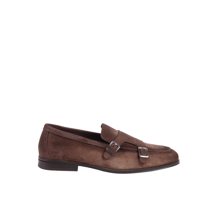 Doucal'S DOUBLE BUCKLE ADLER LOAFERS Brown Loafer - Men