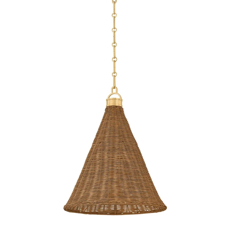 Aged Brass Pendant from the Kensington Collection