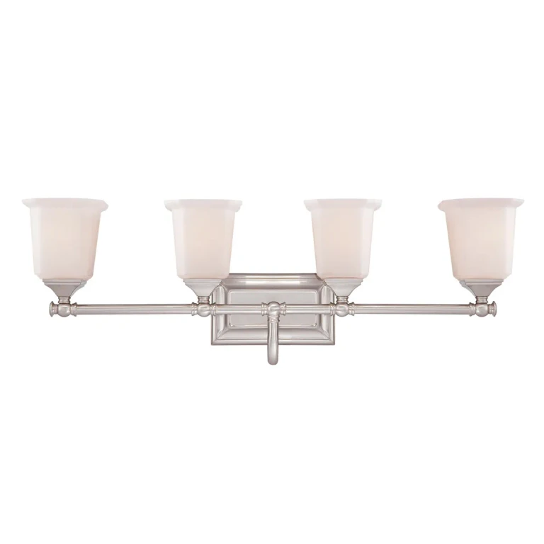 Nicholas 4-Light Bathroom Vanity Light in Brushed Nickel