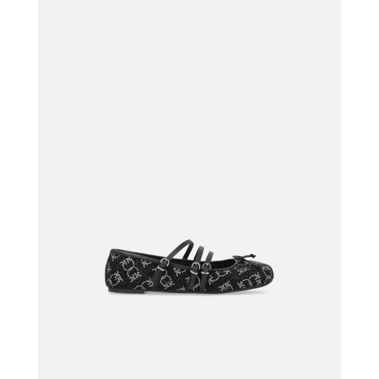Pinko Ballerines Monogram with Rhinestones and Bow on Toe