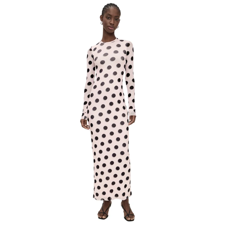 AFRM Didi Dress Rose Blur Dot S