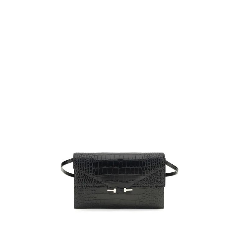 Tom Ford Crocodile Print Shoulder Bag