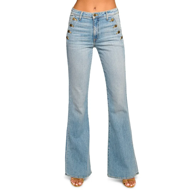Ramy Brook Helena Flare Jeans in Light Wash