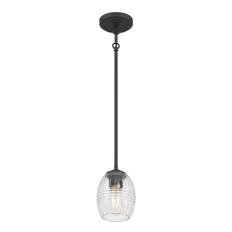 Matte Black Mini Pendant from the Miravelle Collection