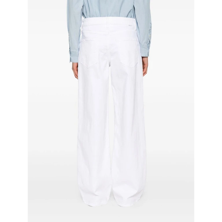 Mother Jeans White Cotton Elastane - Women