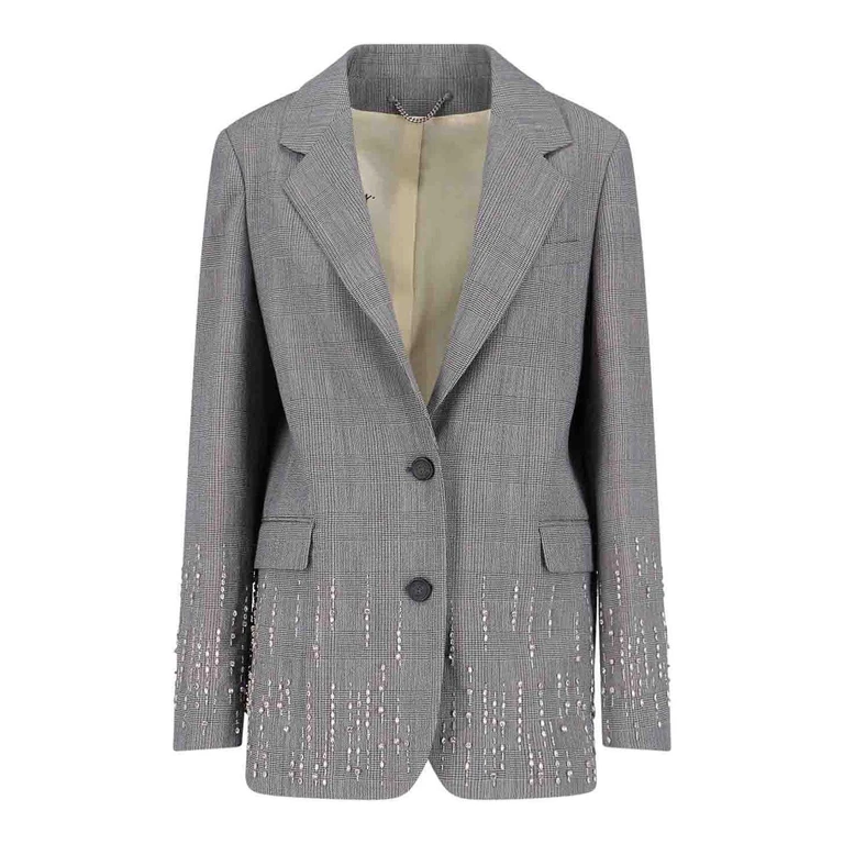 Golden Goose Prince Of Wales Check Jacket With Crystals