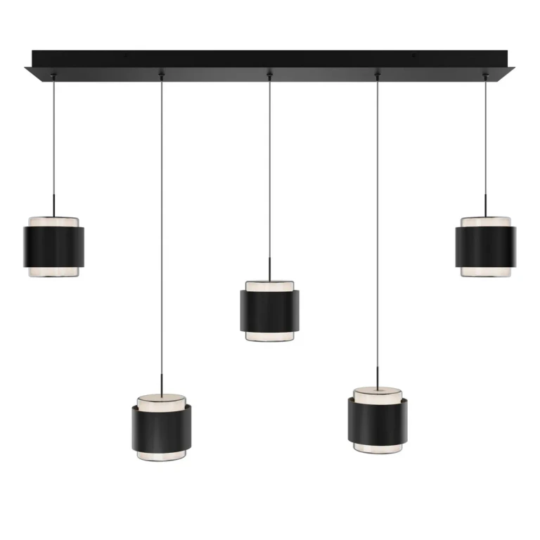Black LED Chandelier from the Banded Collection