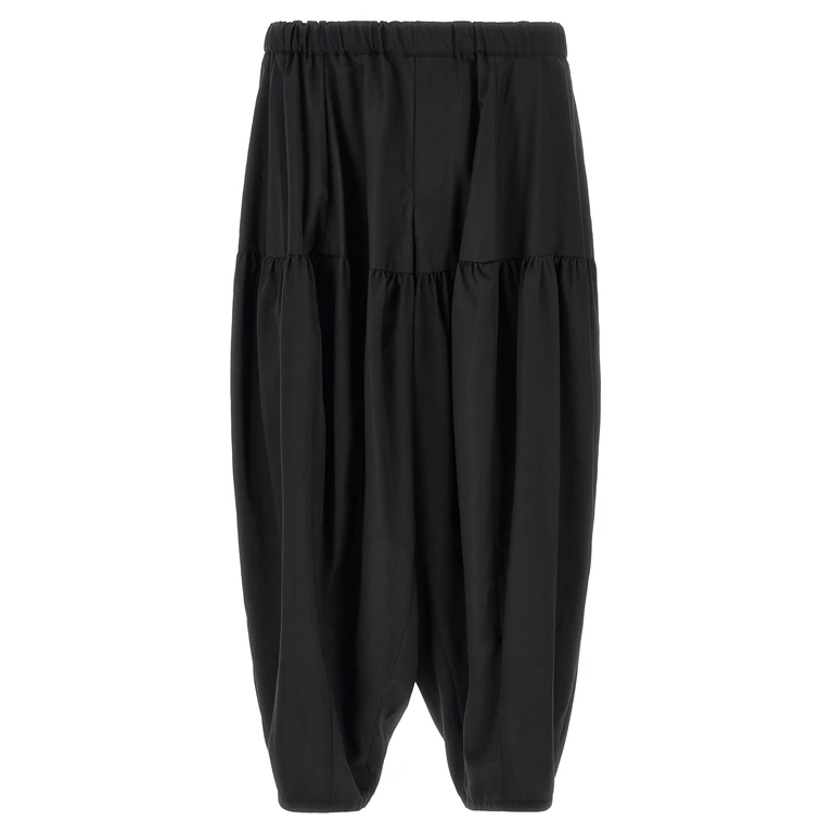Comme Des Garcons Black Barrel Leg Pants Black Polyester - Men