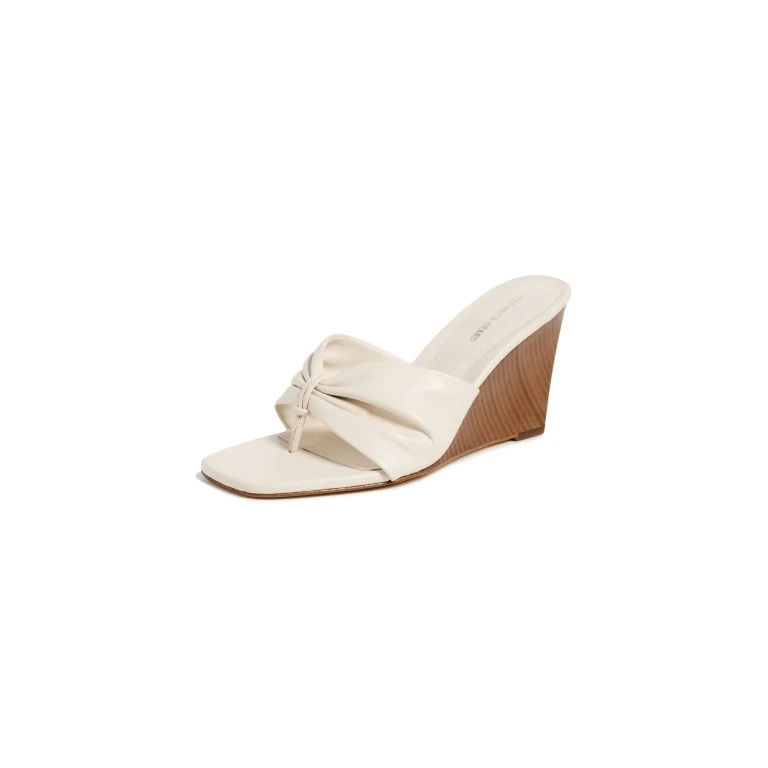 Veronica Beard Tullia Wedges Ecru 10