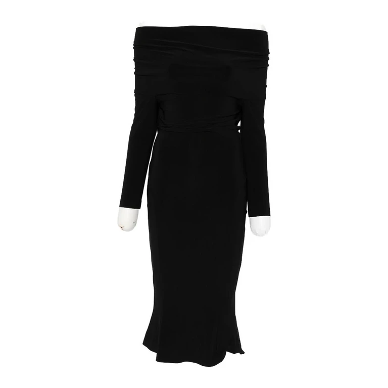 Norma Kamali Robe Au Genou - Noir