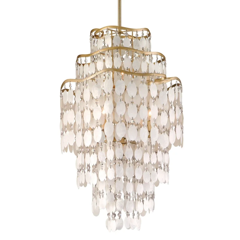 Champagne Leaf Chandelier from the Dolce Collection