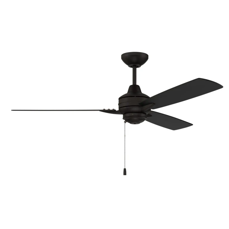 Flat Black 52"Ceiling Fan from the Moto Indoor Outdoor Collection