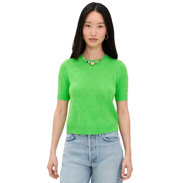 Guest in Residence Compass Cashmere Sweater Tee Match Point XL