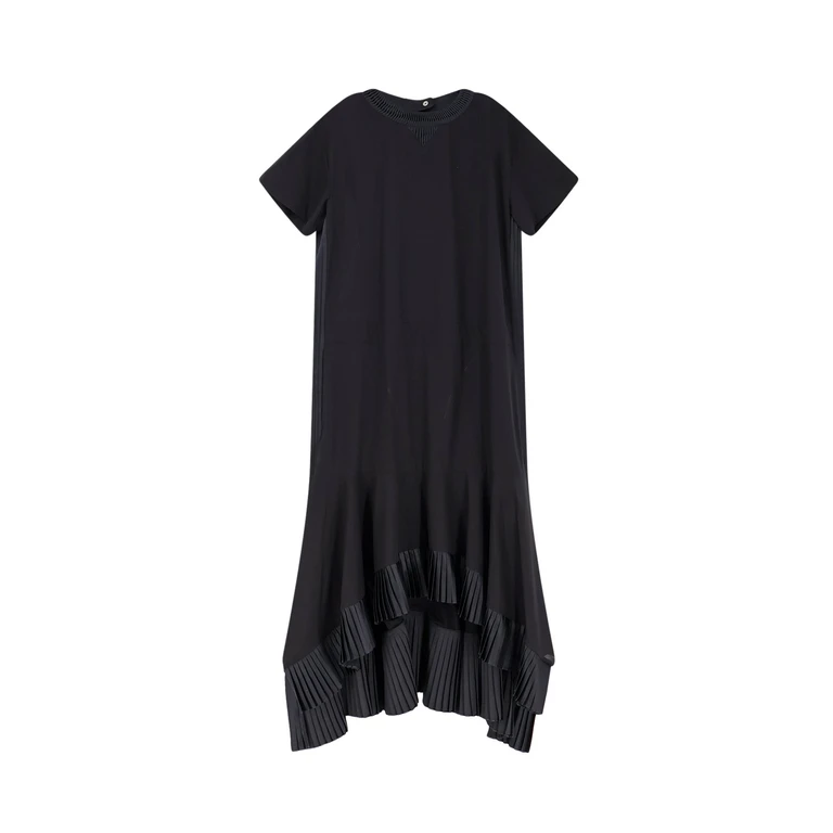 Sacai Dresses Black Cotone - Women