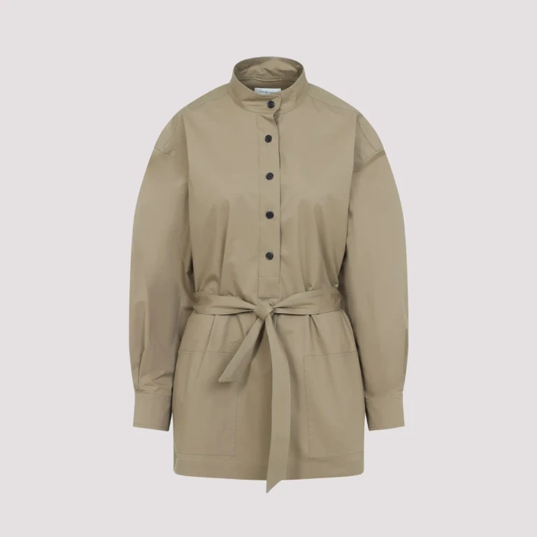 Saint Laurent Camel Poplin Blouse