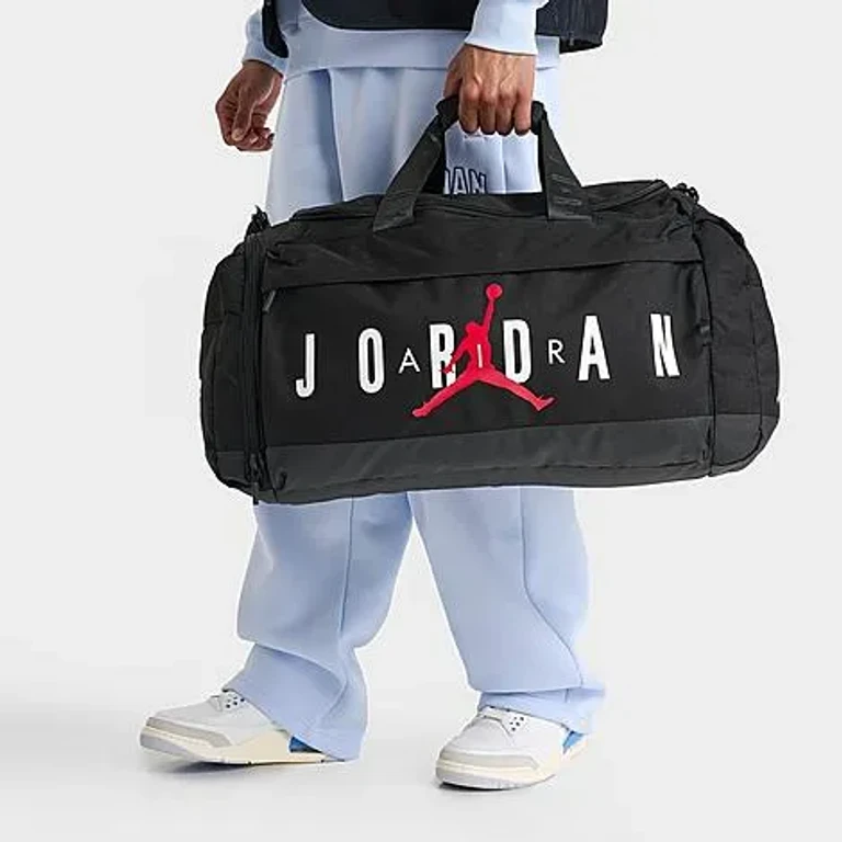 Jordan Air Velocity Duffel Bag (62.5L) in Black/White