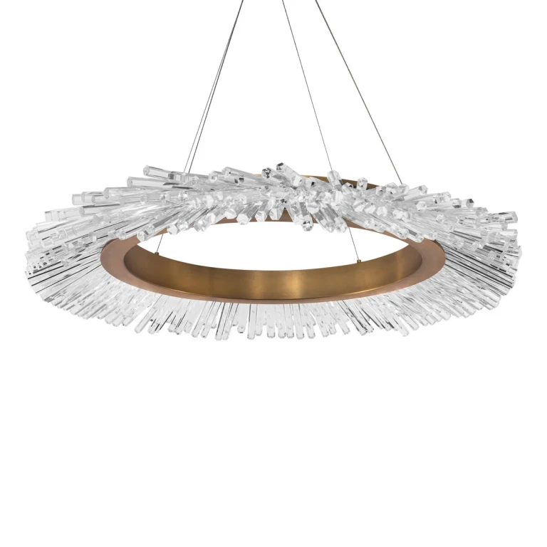 Aged Brass LED Pendant from the Benediction Collection